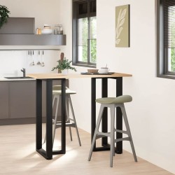 Pieds de table de bar en forme de T, 2 pièces, noir, 60 x 35 x (110-111) cm, acier 535180535180