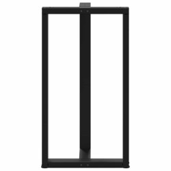 Pieds de table de bar en forme de T, 2 pièces, noir, 60 x 35 x (110-111) cm, acier 535180535180