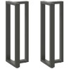 Pieds de table de bar en forme de T, 2 pièces, anthracite, 50 x 35 x (110-111) cm, acier 535182535182