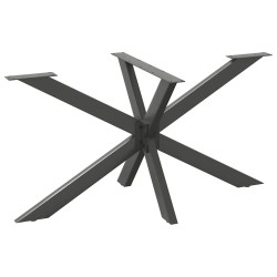 Pied de table à manger en forme d'araignée, anthracite, 150 x 78 x (72-73) cm, acier 535186535186