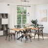 Pied de table à manger en forme d'araignée, anthracite, 150 x 78 x (72-73) cm, acier 535186535186