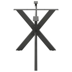Pied de table à manger en forme d'araignée, anthracite, 150 x 78 x (72-73) cm, acier 535186535186