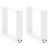 Pieds de table basse en U 2 pièces Blanc 30 x (30-31) cm Acier 535187535187