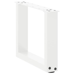 Pieds de table basse en U 2 pièces Blanc 30 x (30-31) cm Acier 535187535187