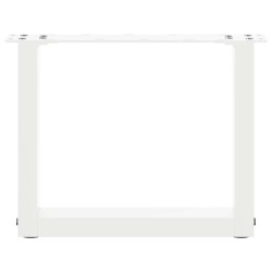 Pieds de table basse en U 2 pièces Blanc 30 x (30-31) cm Acier 535187535187