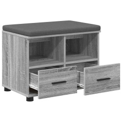 Banc d'entrée avec coussin Gris Sonoma 60 x 38 x 46 cm 535188535188