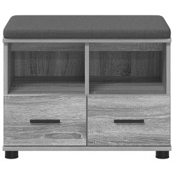 Banc d'entrée avec coussin Gris Sonoma 60 x 38 x 46 cm 535188535188