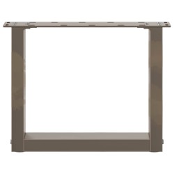 Pieds de table basse en U 2 pièces Acier naturel 30 x (30-31) cm Acier 535189535189