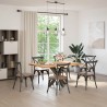 Pied de table à manger en forme d'araignée noir 85 x 85 x (72-73) cm en acier 535191535191