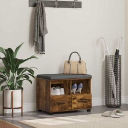 Banc d'entrée avec coussin Chêne Fumé 60 x 38 x 46 cm 535194535194