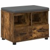 Banc d'entrée avec coussin Chêne Fumé 60 x 38 x 46 cm 535194535194