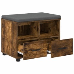 Banc d'entrée avec coussin Chêne Fumé 60 x 38 x 46 cm 535194535194
