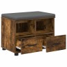Banc d'entrée avec coussin Chêne Fumé 60 x 38 x 46 cm 535194535194