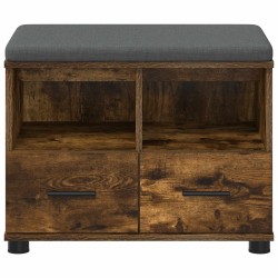 Banc d'entrée avec coussin Chêne Fumé 60 x 38 x 46 cm 535194535194