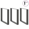 Pieds de table à manger en U 3 pièces Anthracite 90 x (72-73) cm Acier 535197535197