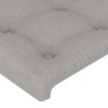  Tête de lit à LED Gris clair 100x5x118/128 cm Tissu 