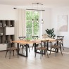 Pieds de table à manger en U 3 pièces Noir 100 x (72-73) cm Acier 535200535200