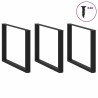 Pieds de table à manger en U 3 pièces Noir 100 x (72-73) cm Acier 535200535200