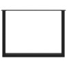 Pieds de table à manger en U 3 pièces Noir 100 x (72-73) cm Acier 535200535200