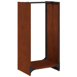 Étagère à bois 40x30x80 cm acier résistant aux intempéries 535201535201