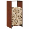 Étagère à bois 40x30x80 cm acier résistant aux intempéries 535201535201