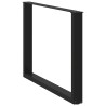 Pieds de table à manger en U 2 pièces Noir 100 x (72-73) cm Acier 535202535202