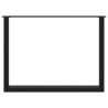 Pieds de table à manger en U 2 pièces Noir 100 x (72-73) cm Acier 535202535202