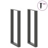 Pieds de table de bar en U 2 pièces Anthracite 40 x (100-101) cm Acier 535203535203
