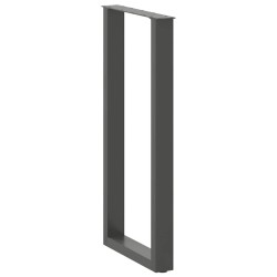 Pieds de table de bar en U 2 pièces Anthracite 40 x (100-101) cm Acier 535203535203