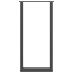 Pieds de table de bar en U 2 pièces Anthracite 40 x (100-101) cm Acier 535203535203
