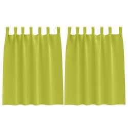 Rideaux occultants avec anneaux 2 pcs Vert 140 x 140 cm 535204535204