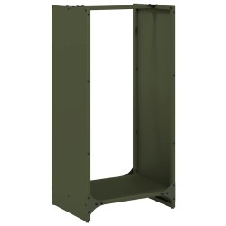 Portant de bois chauffage vert olive 40x30x80 cm 535206535206
