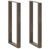Pieds de table de bar en forme de U, 2 pièces, acier naturel, 40 x (100-101) cm 535207535207