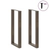 Pieds de table de bar en forme de U, 2 pièces, acier naturel, 40 x (100-101) cm 535207535207