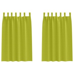 Rideaux occultants avec anneaux 2 pcs Vert 175 x 140 cm 535208535208