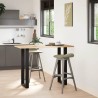 Pieds de table de bar en U 2 pièces Noir 40 x (100-101) cm Acier 535209535209