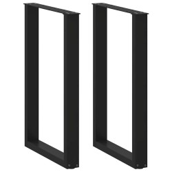 Pieds de table de bar en U, 2 pièces, noir, 60 x 90-91 cm, acier 535211535211