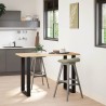 Pieds de table de bar en U, 2 pièces, noir, 60 x 90-91 cm, acier 535211535211