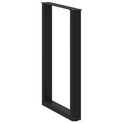 Pieds de table de bar en U, 2 pièces, noir, 60 x 90-91 cm, acier 535211535211