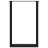 Pieds de table de bar en U, 2 pièces, noir, 60 x 90-91 cm, acier 535211535211