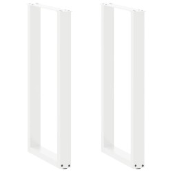 Pieds de table de bar en U, 2 pièces, blanc, 40 x (100-101) cm, acier 535212535212
