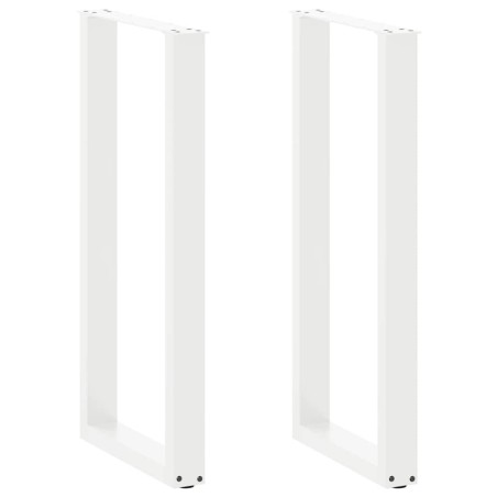Pieds de table de bar en U, 2 pièces, blanc, 40 x (100-101) cm, acier 535212535212