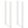 Pieds de table de bar en U, 2 pièces, blanc, 40 x (100-101) cm, acier 535212535212