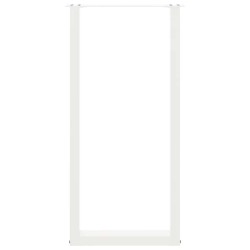 Pieds de table de bar en U, 2 pièces, blanc, 40 x (100-101) cm, acier 535212535212