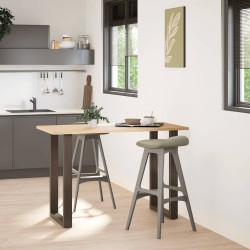 Pieds de table de bar en U 2 pièces Acier naturel 60 x (90-91) cm Acier 535213535213