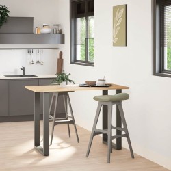 Pieds de table de bar en U 2 pièces Anthracite 60 x (90-91) cm Acier 535214535214