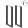 Pieds de table de bar en U 2 pièces Anthracite 60 x (90-91) cm Acier 535214535214