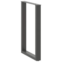 Pieds de table de bar en U 2 pièces Anthracite 60 x (90-91) cm Acier 535214535214