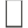 Pieds de table de bar en U 2 pièces Anthracite 60 x (90-91) cm Acier 535214535214