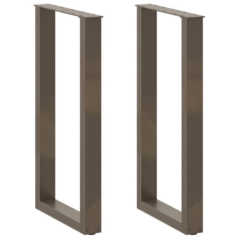 Pieds de table de bar en U 2 pièces Acier naturel 50 x (90-91) cm Acier 535215535215